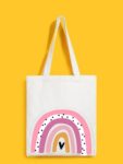 Reusable Tote Bags|100% Organic Cotton Bag | Multi-Purpose Bag| Rainbow printed | Stylish Bag