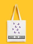 Reusable Tote Bags|100% Organic Cotton Bag | Multi-Purpose Bag| Made in 2000 printed | Stylish Bag