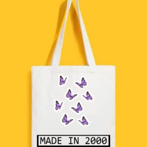 Reusable Tote Bags|100% Organic Cotton Bag | Multi-Purpose Bag| Made in 2000 printed | Stylish Bag