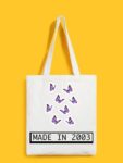 Reusable Tote Bags|100% Organic Cotton Bag | Multi-Purpose Bag| Made in 2003 printed | Stylish Bag