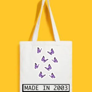 Reusable Tote Bags|100% Organic Cotton Bag | Multi-Purpose Bag| Made in 2003 printed | Stylish Bag