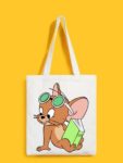 Reusable Tote Bags|100% Organic Cotton Bag | Multi-Purpose Bag| Jerry printed | Stylish Bag