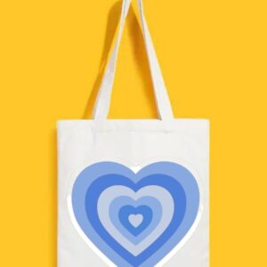 Reusable Tote Bags|100% Organic Cotton Bag | Multi-Purpose Bag| Rainbow Heart printed | Stylish Bag