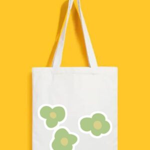 Reusable Tote Bags|100% Organic Cotton Bag | Multi-Purpose Bag| Flowers printed | Stylish Bag