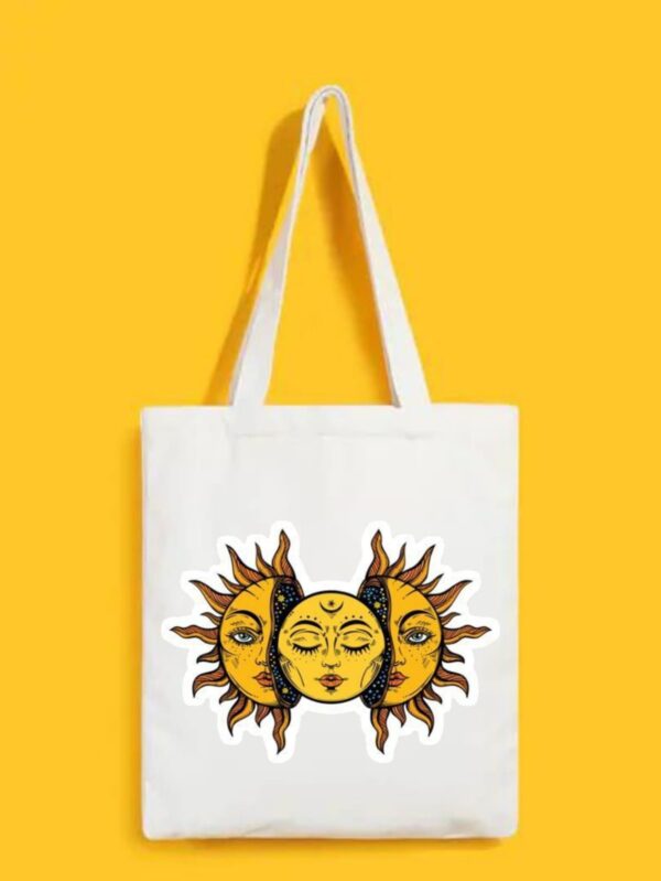 Reusable Tote Bags|100% Organic Cotton Bag | Multi-Purpose Bag| Sun printed | Stylish Bag