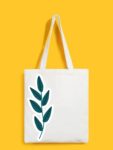 Reusable Tote Bags|100% Organic Cotton Bag | Multi-Purpose Bag| Leaf printed | Stylish Bag