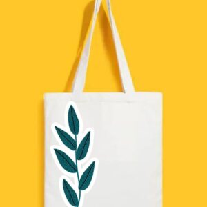 Reusable Tote Bags|100% Organic Cotton Bag | Multi-Purpose Bag| Leaf printed | Stylish Bag