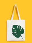 Reusable Tote Bags|100% Organic Cotton Bag | Multi-Purpose Bag| Leaf printed | Stylish Bag