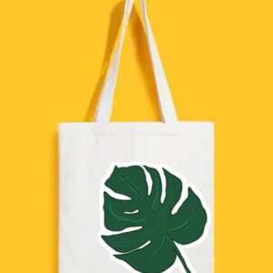 Reusable Tote Bags|100% Organic Cotton Bag | Multi-Purpose Bag| Leaf printed | Stylish Bag