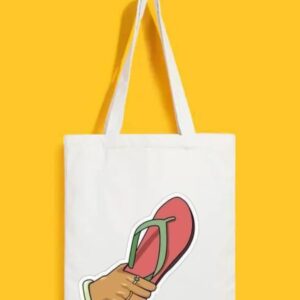 Reusable Tote Bags|100% Organic Cotton Bag | Multi-Purpose Bag| Slipper printed | Stylish Bag