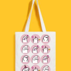 Reusable Tote Bags|100% Organic Cotton Bag | Multi-Purpose Bag| Stickers printed | Stylish Bag