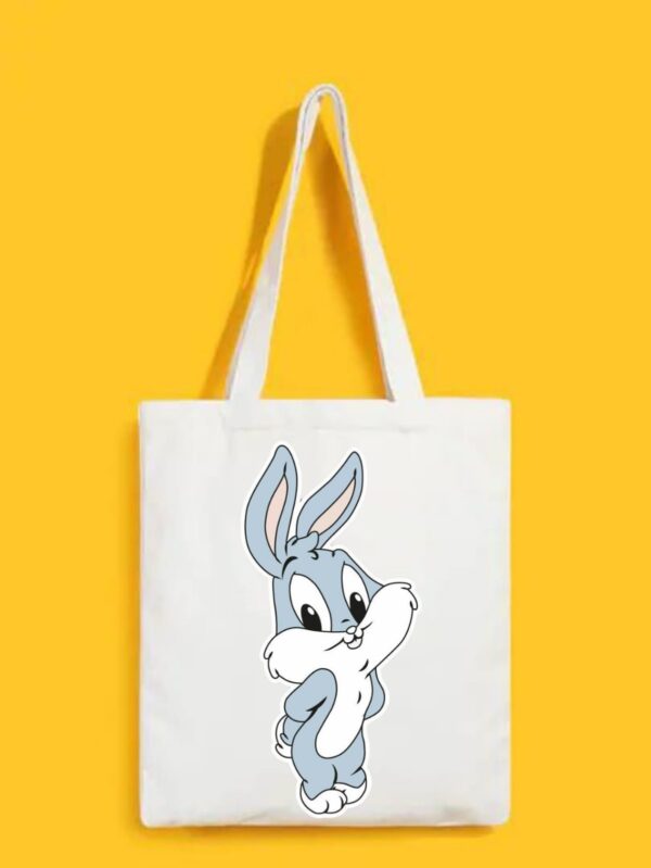 Reusable Tote Bags|100% Organic Cotton Bag | Multi-Purpose Bag| Rabbit printed | Stylish Bag