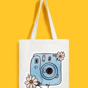 Reusable Tote Bags|100% Organic Cotton Bag | Multi-Purpose Bag| Camera printed | Stylish Bag