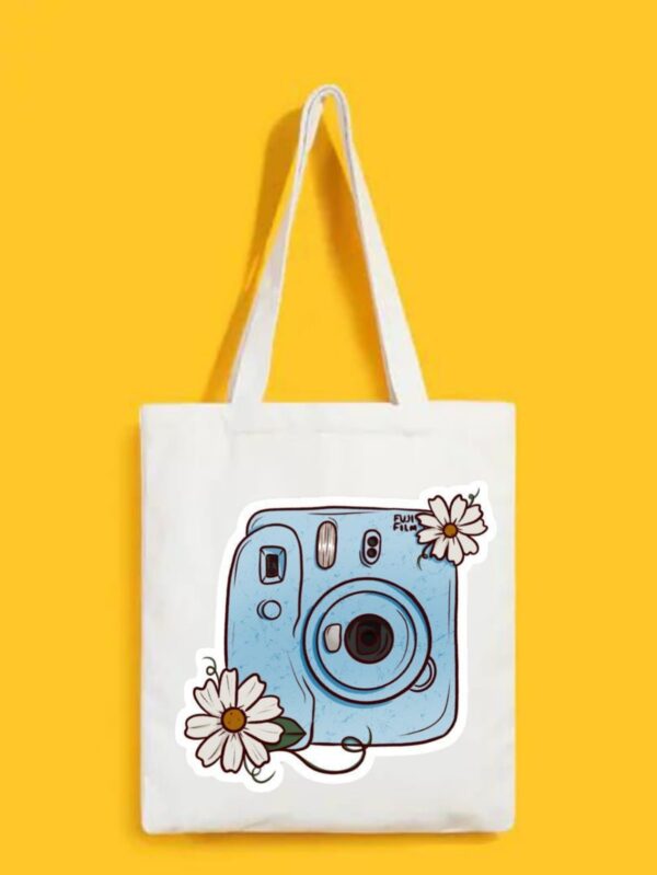 Reusable Tote Bags|100% Organic Cotton Bag | Multi-Purpose Bag| Camera printed | Stylish Bag