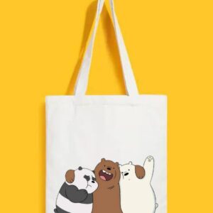 Reusable Tote Bags|100% Organic Cotton Bag | Multi-Purpose Bag| Panda printed | Stylish Bag