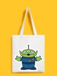 Reusable Tote Bags|100% Organic Cotton Bag | Multi-Purpose Bag| Alien printed | Stylish Bag