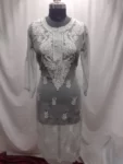 Off White Georgette Chikankari Kurta