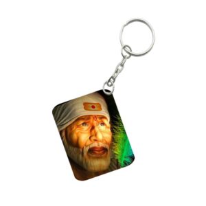 Generic Pack Of 3_ Sairam One Side Printed Rectangle Designer Keychain (Multi Color)