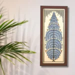 Blue Tussar Silk Painting | Pattachitra Tree of Life | Framed Artwork