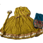 Biba branded yellow cotton anarkali suit