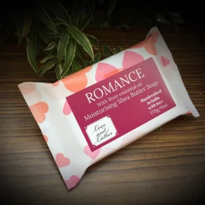 Love and Lather Shea Butter Bathing Bar- ROMANCE with rose essential oil 100g