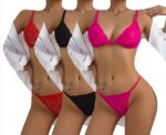 Women's Sexy Lingerie Comfortable Floral Lace Thin Bra Panty Set of 3