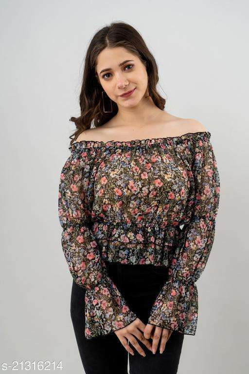 Women Floral Printed Crop Dress