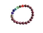 Ruby Zoisite t Chakra Buddha Charm Bracelet