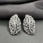 American Diamond Leafy Stud Earrings