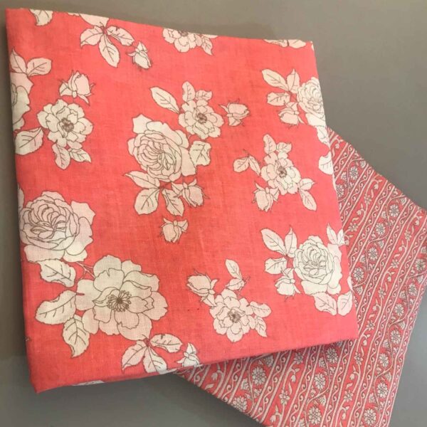 Cotton Fabrics Combo-Orange-14