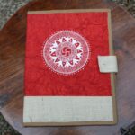 Traditional Aipan Inspired Hand Painted File Folder for Office/ Personal Use