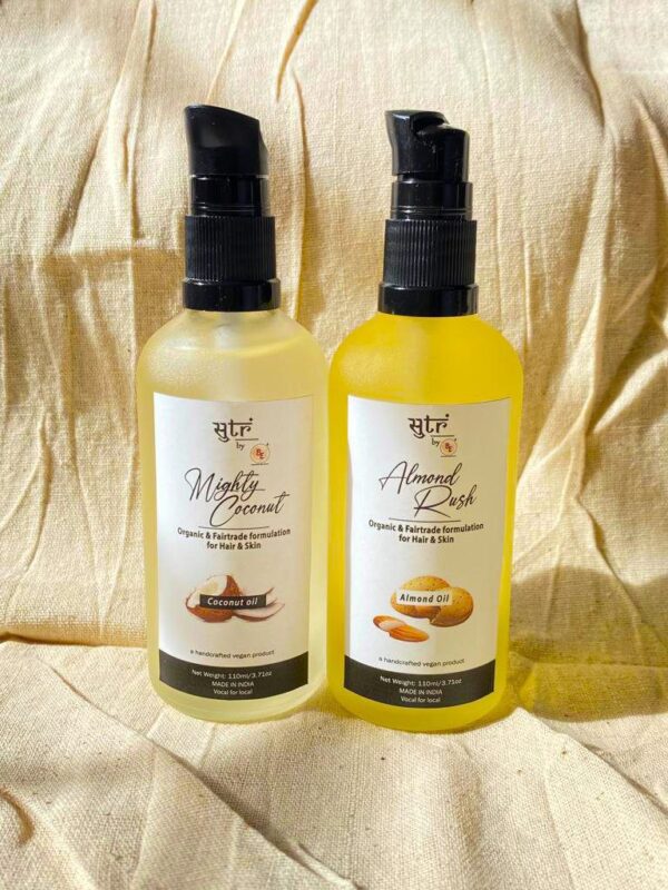 BE ALMOND RUSH & MIGHTY COCONUT COMBO COLD PRESSED OILS