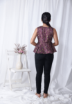 Multicolor Printed Floral Peplum Fusion Top