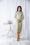 Green Printed Floral Shirt Kurta