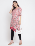 Pink Printed Mughal Kurta