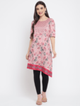 Pink Printed Mughal Kurta