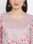 White Printed Mughal Kurta