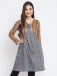 Multicolor Printed Jacquard Kurta