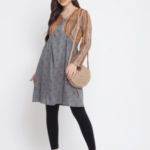 Multicolor Printed Jacquard Kurta