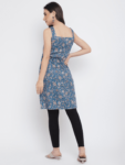 Navy Printed Floral Jasmine Kurta