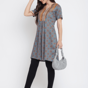 Cocktail Printed Floral Motif Kurti