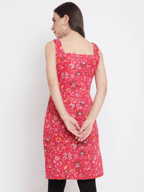 Pink Printed Floral Jasmine Kurta