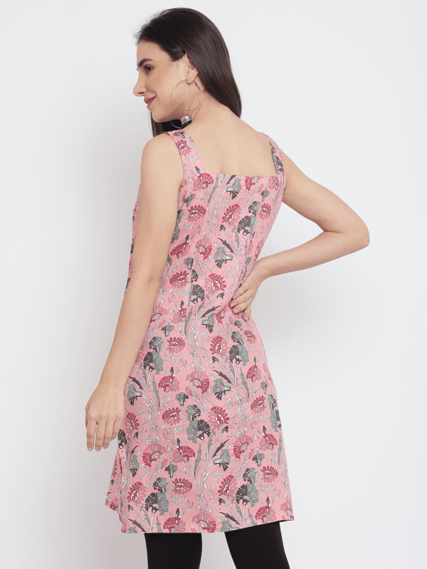 Light Pink Printed Floral Jasmine Kurta