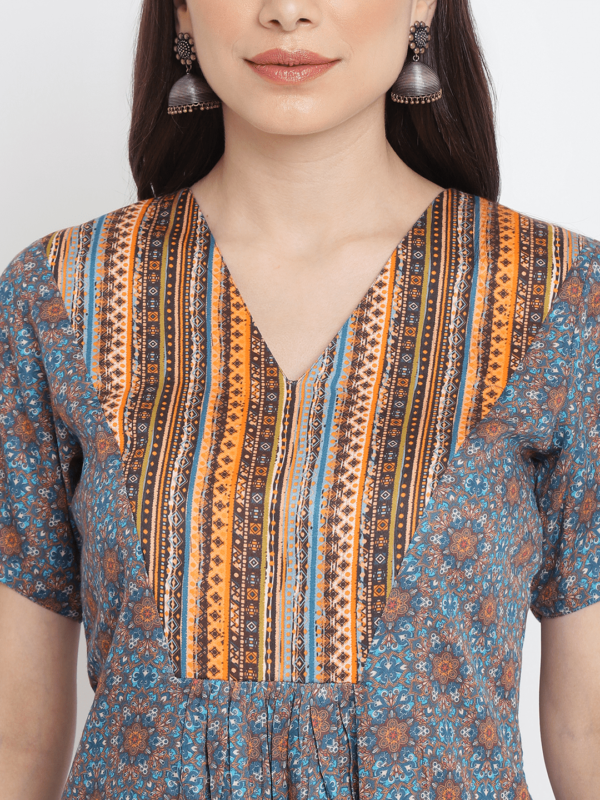 Cocktail Printed Floral Motif Kurti