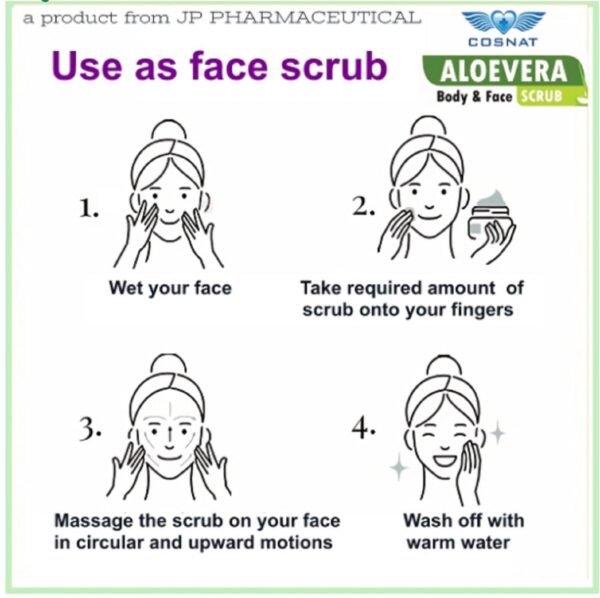 alovera body & face scrub scrub, revitalizing gentle exfoliating