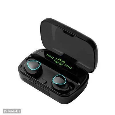 M10 TWS Bluetooth V5.1 in-Ear Wireless Earbuds with Upto 4 Hours Playback Stereo Sports Waterproof Bluetooth Earphones with Mic, Noise-Cancellation, (Black, True Wireless) (Pack of 1)