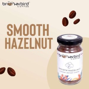 Brownbird Instant Flavoured Coffee - SMOOTH HAZELNUT 60GM