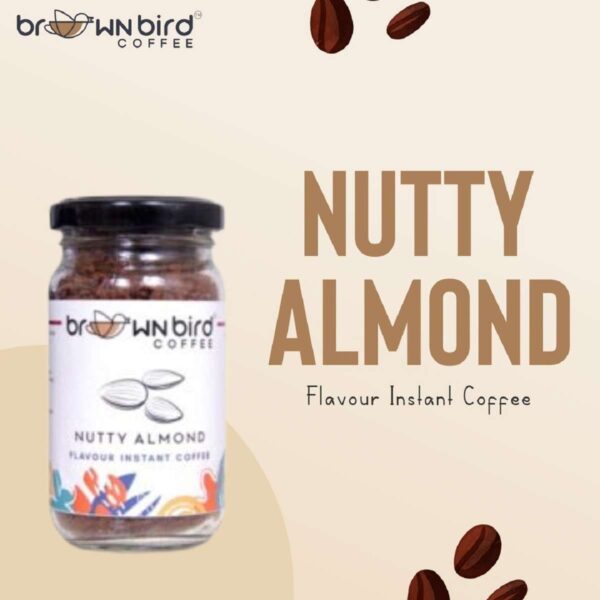 Brownbird Instant Flavoured Coffee - NUTTY ALMOND COFFEE 60GM