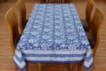 Floral Block Printed Table Cover Classic Table Pad Rectangle Table Decor Mat