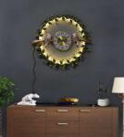 Two Bird Clock With Led Lights Made of Metal With Available Size 30*28 Inches